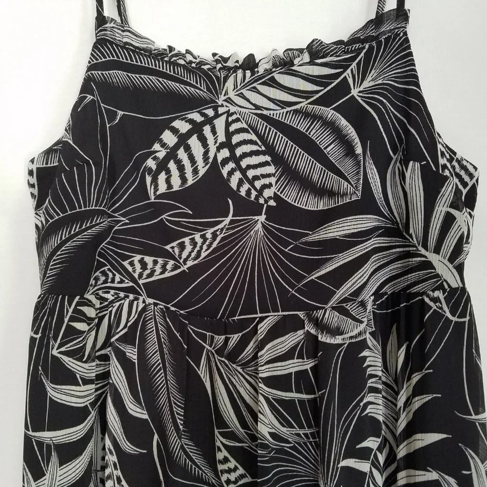Banana Republic NEW Tropical‎ Maxi Dress Black XS